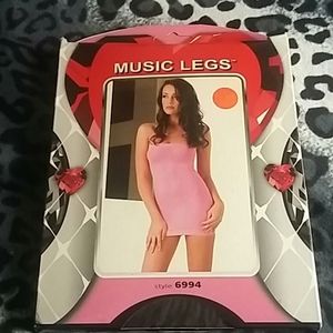 NWT music legs dress black